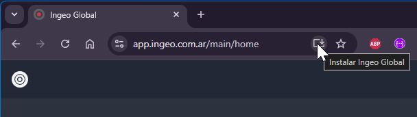 Instalación PWA en desktop
